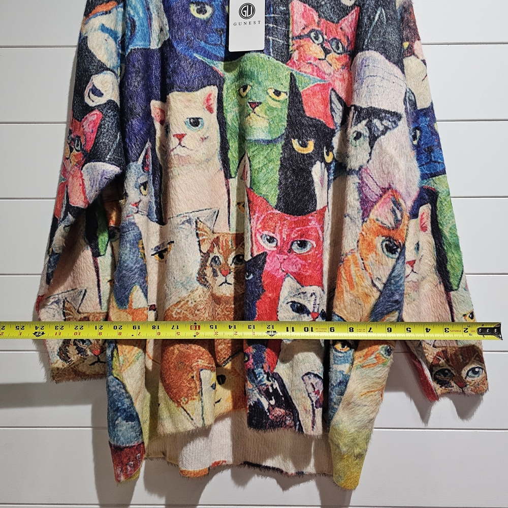 Gunest Colorful Cat Pattern Sweater - Picture 5 of 5